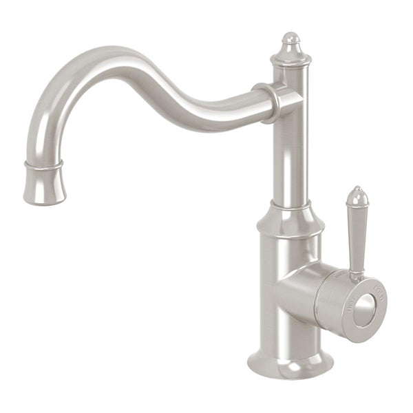 Phoenix Nostalgia Sink Mixer 220mm Shepherds Crook Brushed Nickel Online at The Blue Space