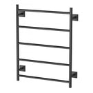 Phoenix Radii Heated Towel Ladder 550 x 740 Square Plate - Matte Black online at The Blue Space