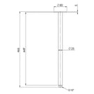 Phoenix Vivid Ceiling Arm Only 450mm in Technical Drawing - Online at The Blue Space