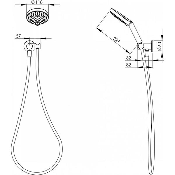 Phoenix Vivid Hand Shower - Gun Metal