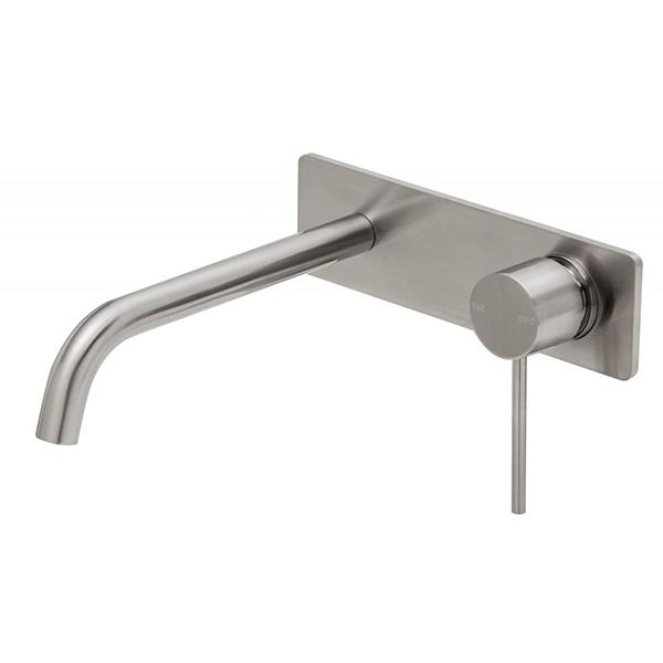 Phoenix Vivid Slimline Wall Basin/Bath Set 230mm Curved - Brushed Nickel Online at The Blue Space