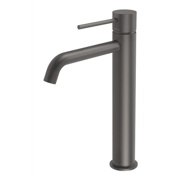 Phoenix Vivid Slimline Vessel Mixer Curved Outlet - Gun Metal Online at The Blue Space