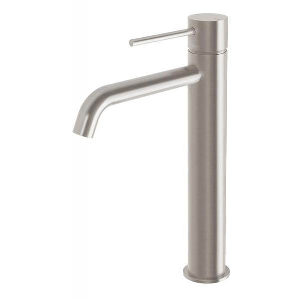 Phoenix Vivid Slimline Vessel Mixer Curved Outlet - Brushed Nickel online at the Blue space