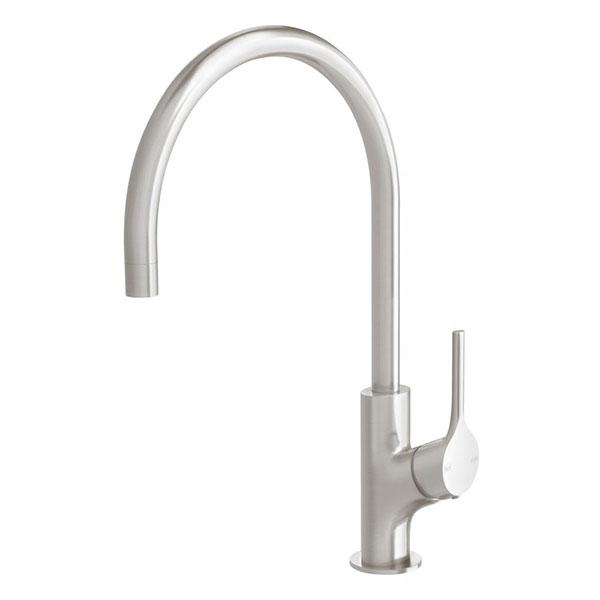 Phoenix Vivid Slimline Oval Sink Mixer 220mm Gooseneck - Brushed Nickel Online at The Blue space