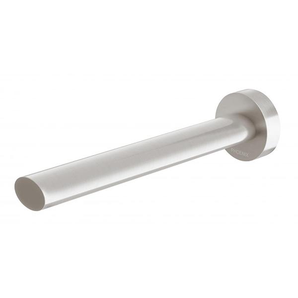 Phoenix Vivid Slimline Oval 180mm Bath Outlet - Brushed Nickel