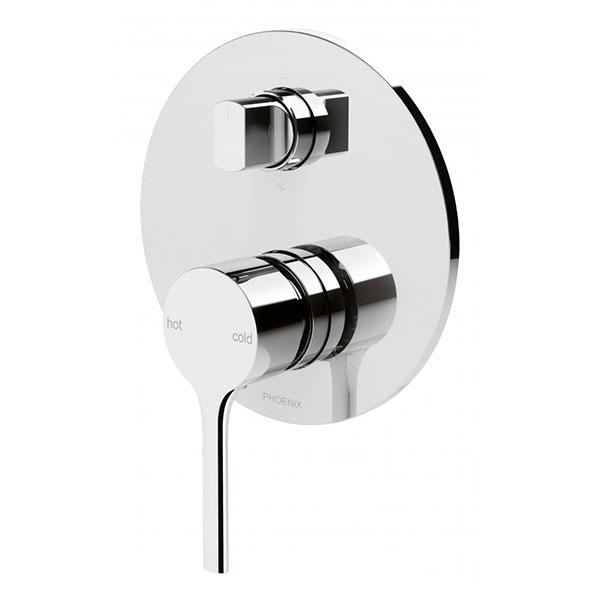 Phoenix Vivid Slimline Oval Shower/Bath Diverter Mixer - Chrome