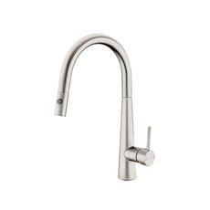 Nero Dolce Pull Out Sink Mixer with Vegie Spray Brushed Nickel | The Blue Space