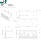 ADP Charleston Vanity 1200mm - The Blue Space - Technical Drawing