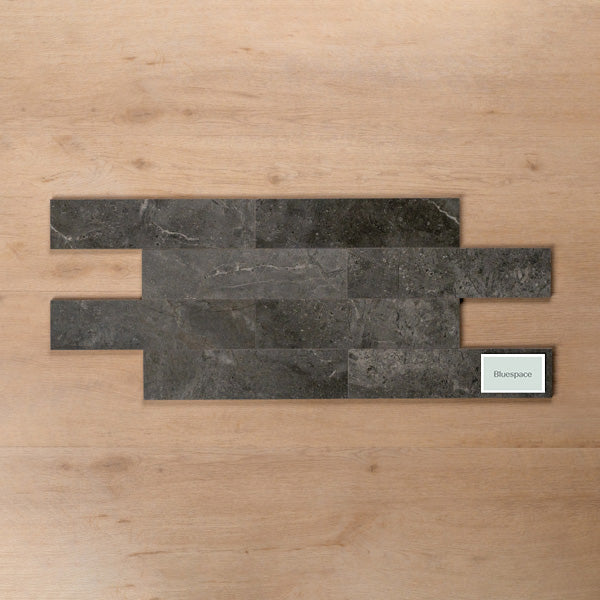 Casuarina Charcoal Honed Porcelain Tile 75x300mm