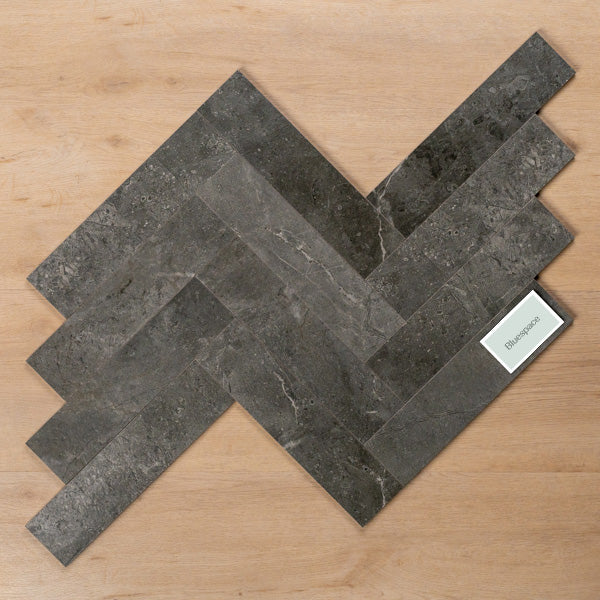 Casuarina Charcoal Honed Porcelain Tile 75x300mm