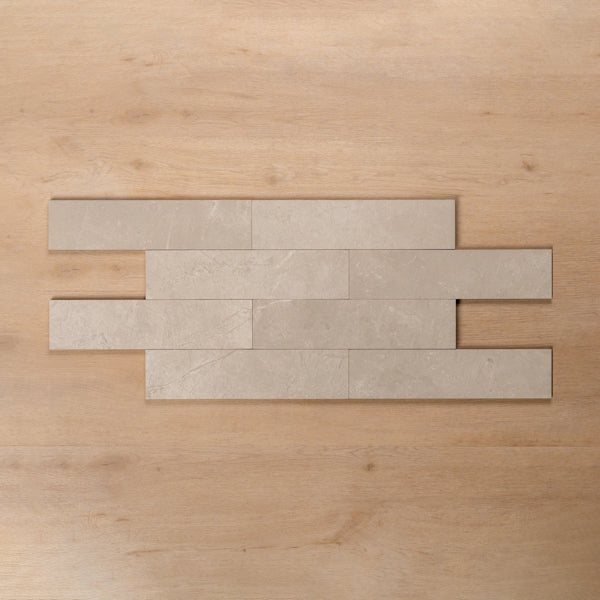Casuarina Cream Honed Porcelain Tile 75x300mm