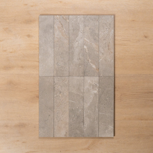 Casuarina Grey Honed Porcelain Tile 75x300mm Straight Pattern - The Blue Space