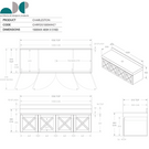 ADP Charleston Vanity 1500mm - The Blue Space - Technical Drawing