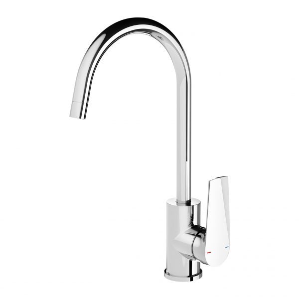 Arlo Sink Mixer 200mm Gooseneck Chrome | The Blue Space
