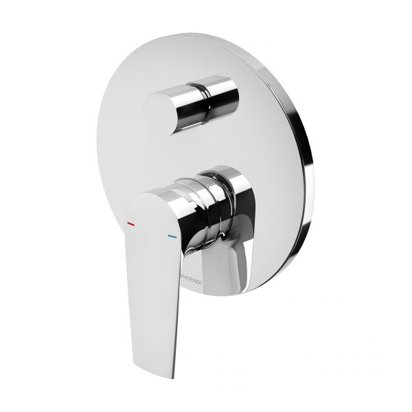 Arlo Shower / Bath Diverter Mixer Chrome Phoenix Builders Range - Full Kit