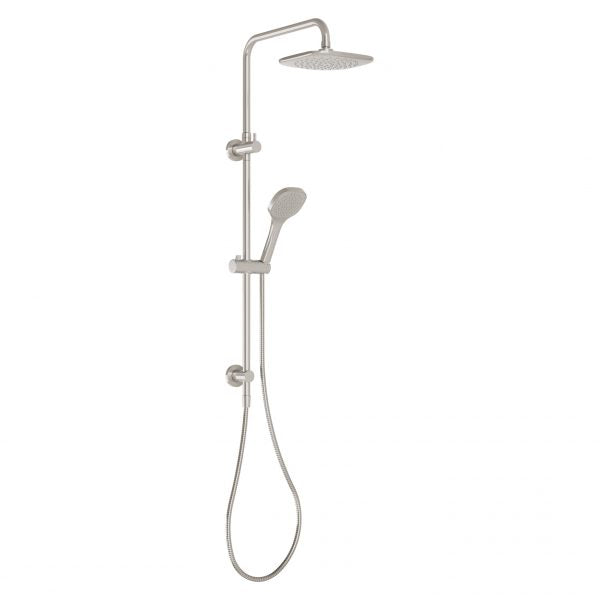 Phoenix Teva Twin Shower in Brushed Nickel - Online at The Blue Space