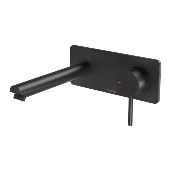 Pina Wall Basin / Bath Mixer Set 180mm Trim Kit Only Matte Black Phoenix Builders Range