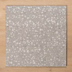Island Terrazzo Grey Matt P4 Porcelain Tile 150x150mm Straight Pattern - The Blue Space