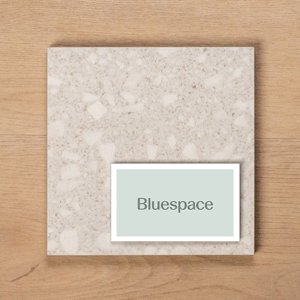 Island Terrazzo White Matt P4 Porcelain Tile 150x150mm - The Blue Space