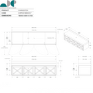 ADP Charleston Vanity 1800mm - The Blue Space - Technical Drawing
