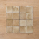 Sicily Beige Gloss Cushioned Edge Porcelain Tile 100x100mm Straight Pattern - The Blue Space