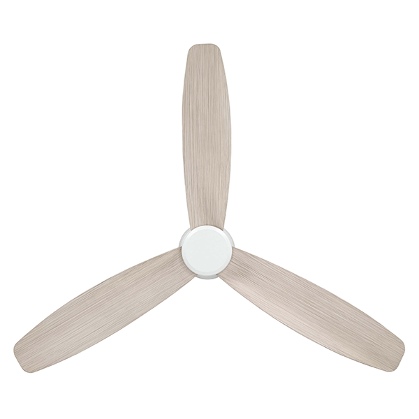 Eglo Seacliff 52in 132cm DC Ceiling Fan - White with Oak finish