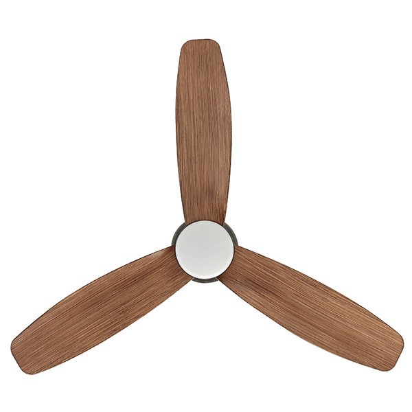 Eglo Seacliff 44in 112cm DC Ceiling Fan with 15W LED CCT Light - Black with Light Walnut finish