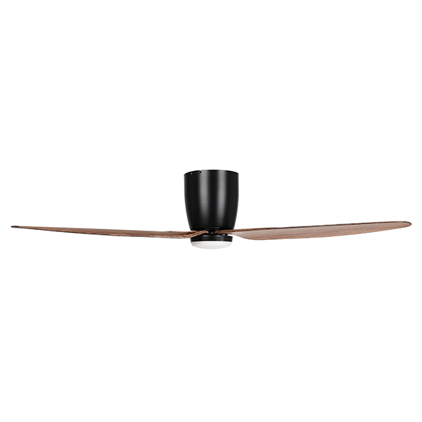 Eglo Seacliff 52in 132cm DC Ceiling Fan with 15W LED CCT Light - Black with Light Walnut finish