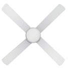 Brilliant Tempest 52" 132cm Ceiling Fan with 18W LED CCT Light - Aluminium with Silver Blades - The Blue Space