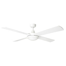 Brilliant Tempest 52" 132cm Ceiling Fan with 18W LED CCT Light - White - The Blue Space