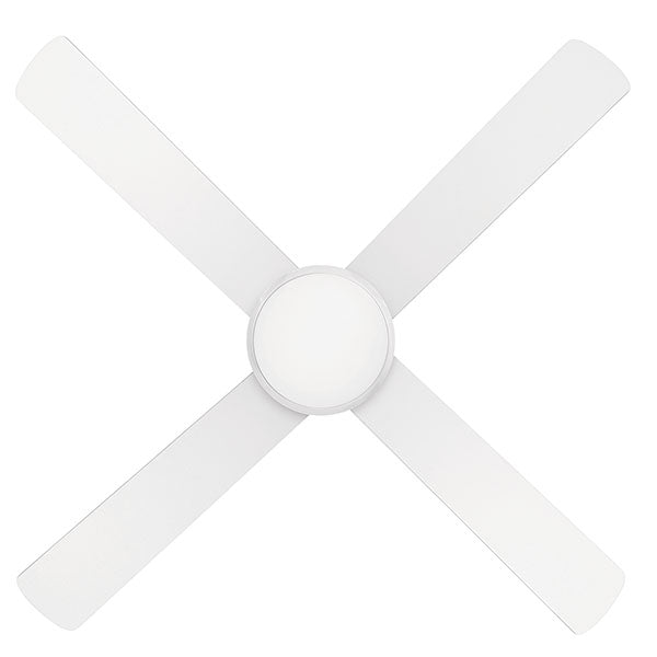 Brilliant Tempest 52" 132cm Ceiling Fan with 18W LED CCT Light - White - The Blue Space
