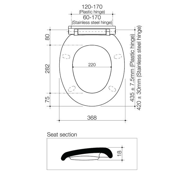 Caroma Trident Toilet Seat
