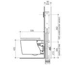 Technical Drawing - Caroma Liano Cleanflush Wall Hung Invisi Series II Toilet Suite