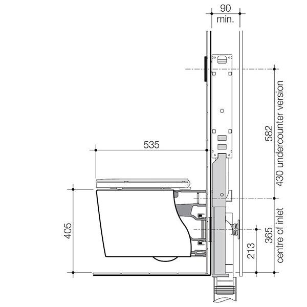 Caroma Liano Cleanflush Wall Hung Invisi Series II Toilet Suite