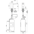 Caroma G-Series E Hands-free Soap Dispenser Technical Drawing - The Blue Space