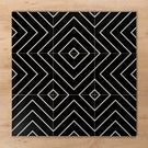 Henley Chevron Black Matt Rectified Porcelain Tile 200x200mm Straight Pattern - The Blue Space