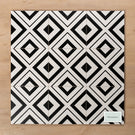 Henley Geometric Black Matt Rectified Porcelain Tile 200x200mm Straight Pattern - The Blue Space