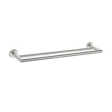 Nero Dolce 700mm Double Towel Rail Brushed Nickel | The Blue Space