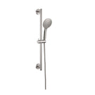 Nero Rain Shower Rail With Push Button Shower Brushed Nickel | The Blue Space