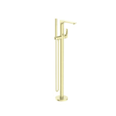 Nero Bianca Floor Standing Bath Mixer Brushed Gold | The Blue Space