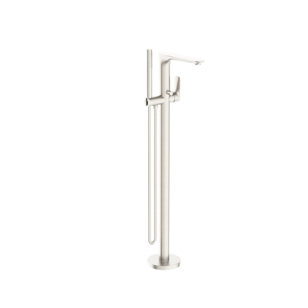 Nero Bianca Freestanding Bath Mixer Brushed Nickel | The Blue Space