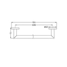 Technical Drawing: Nero Dolce 700mm Single Towel Rail Chrome