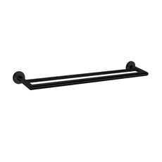 Nero Dolce 700mm Double Towel Rail Matte Black | The Blue Space