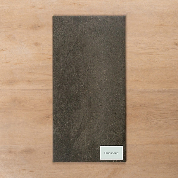 Burleigh Charcoal Matt Cushioned Edge Porcelain Tile 300x600mm - The Blue Space