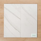 Perisher White Marble Matt Rectified Porcelain Tile 300x600mm Double - The Blue Space