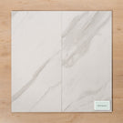 Perisher White Marble Polished Rectified Porcelain Tile 300x600mm Double - The Blue Space