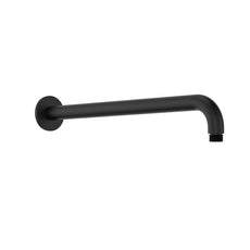 Clark Right Angled Wall Shower Arm 400mm - Matte Black - The Blue Space