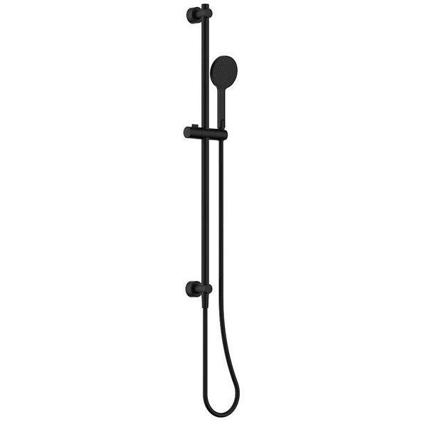 Clark Round Rail Shower (Top Water Inlet) - Matte Black - The Blue Space