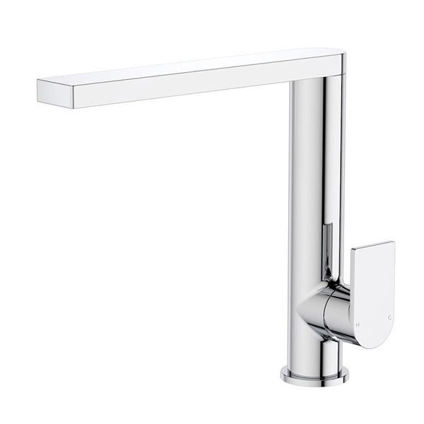 Clark Round Square Kitchen Sink Mixer - Chrome - The Blue Space