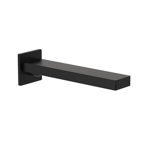 Clark Square Wall Basin/Bath Outlet 180mm Matte Black